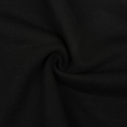 Ткань Футер 3-х нитка, Петля, цвет Черный (на отрез)  в Кемерово