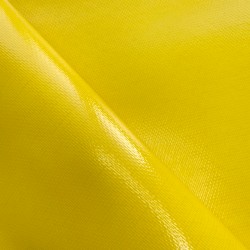 Ткань ПВХ 600 гр/м2 плотная, Жёлтый (Ширина 150см), на отрез  в Кемерово