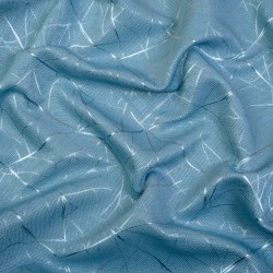 Ткань Блэкаут для штор светозатемняющая 75% &quot;Ледовое тиснение, Голубой&quot; (на отрез)  в Кемерово
