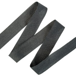 Окантовочная лента-бейка, цвет Чёрный 22мм (на отрез)  в Кемерово