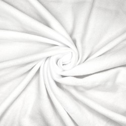 Ткань Флис Односторонний 130 гр/м2, цвет Белый (на отрез)  в Кемерово
