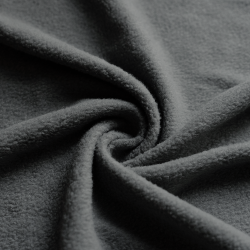 Ткань Флис Односторонний 130 гр/м2, цвет Серый (на отрез)  в Кемерово
