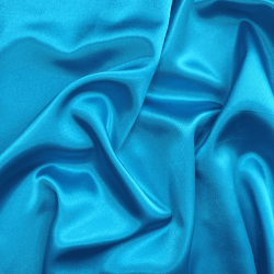 Ткань Атлас-сатин ЛЮКС, цвет Голубой (на отрез)  в Кемерово