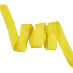 Окантовочная лента-бейка, цвет Жёлтый 22мм (на отрез)  в Кемерово